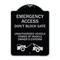 Signmission Emergency Access Don't Block Gate Unauthorized Vehicles Towed at Vehicle Owners Expe, BS-1824-24112 A-DES-BS-1824-24112 - alternate 1